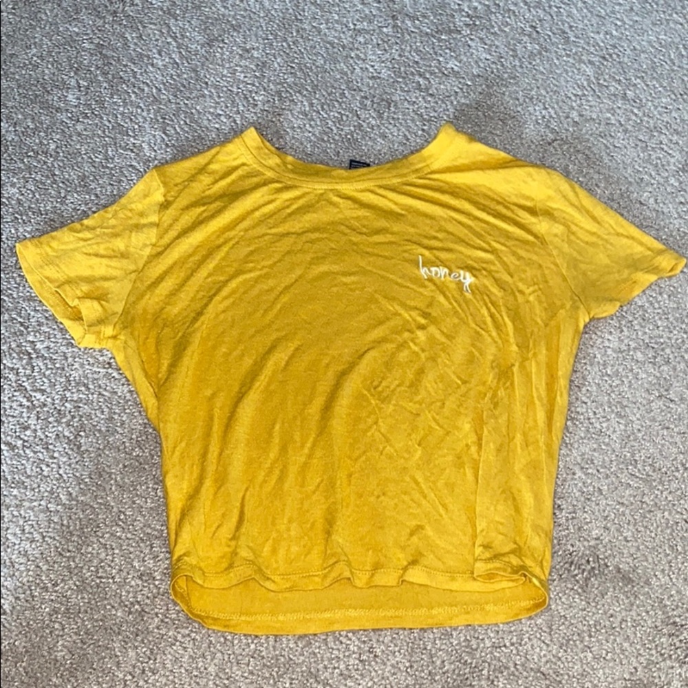 yellow cropped top